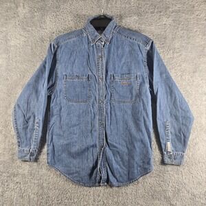 Vintage Limited Jeans Star Quality Denim Shirt Medium Wash Cotton Size 12 90s
